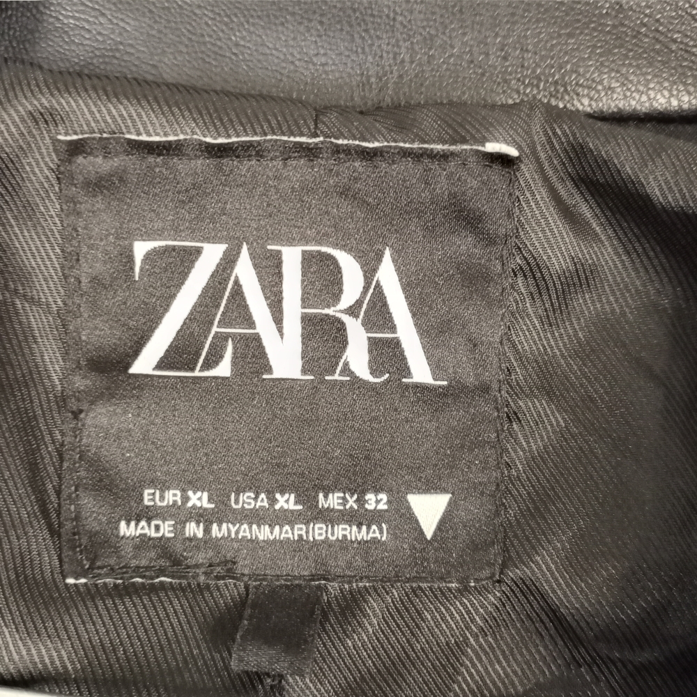 Zara Women's Black Faux Leather Blazer Jacket Size Medium - Picture 2 of 16